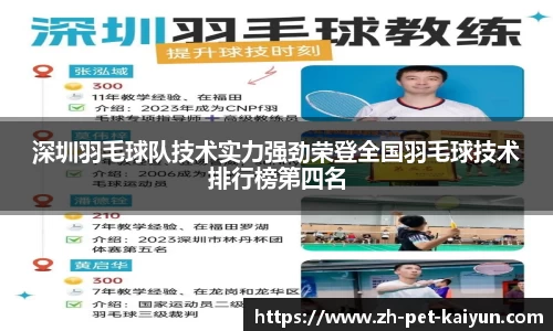 深圳羽毛球队技术实力强劲荣登全国羽毛球技术排行榜第四名